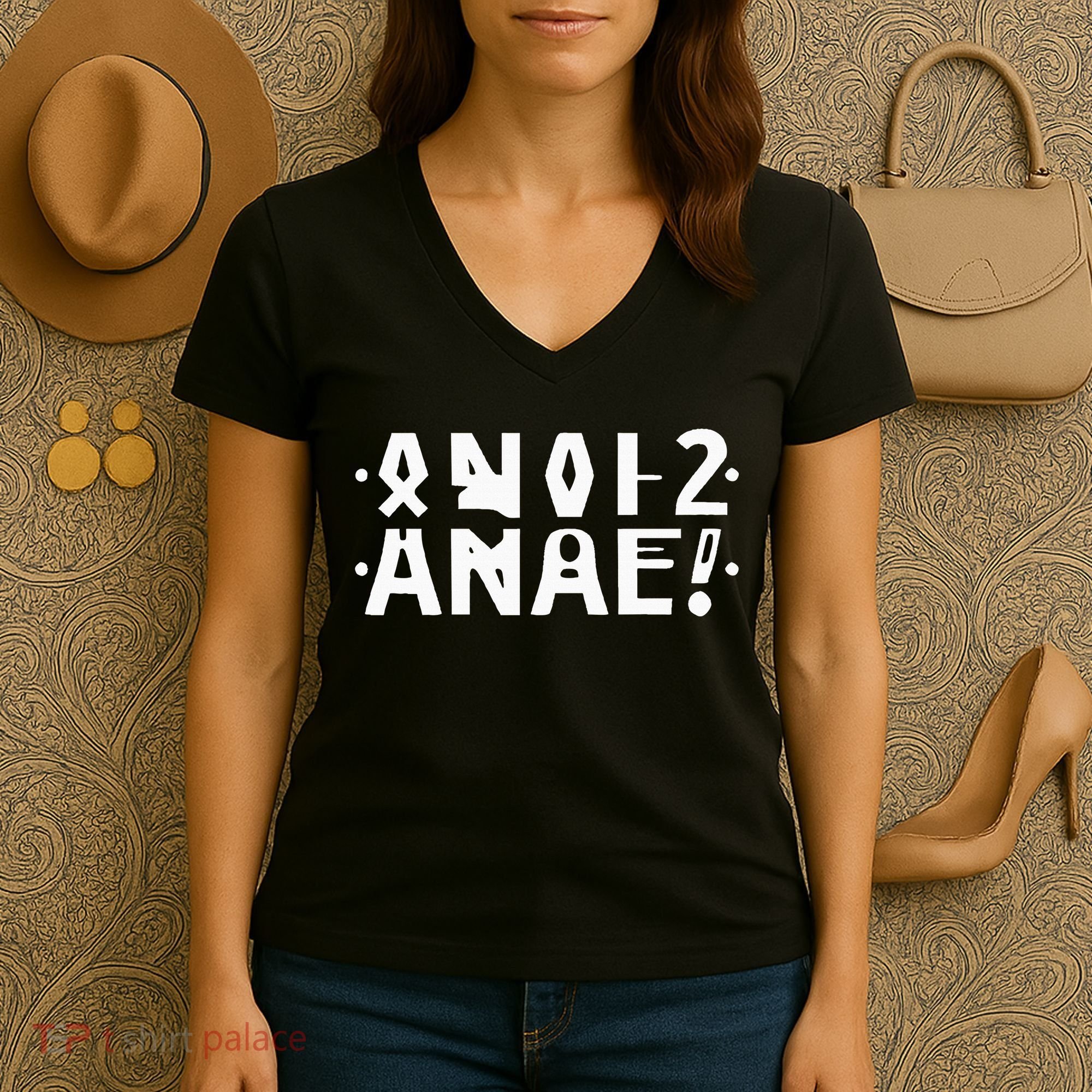Anal Hidden Message The Original 2024 Women's V-Neck T-Shirt