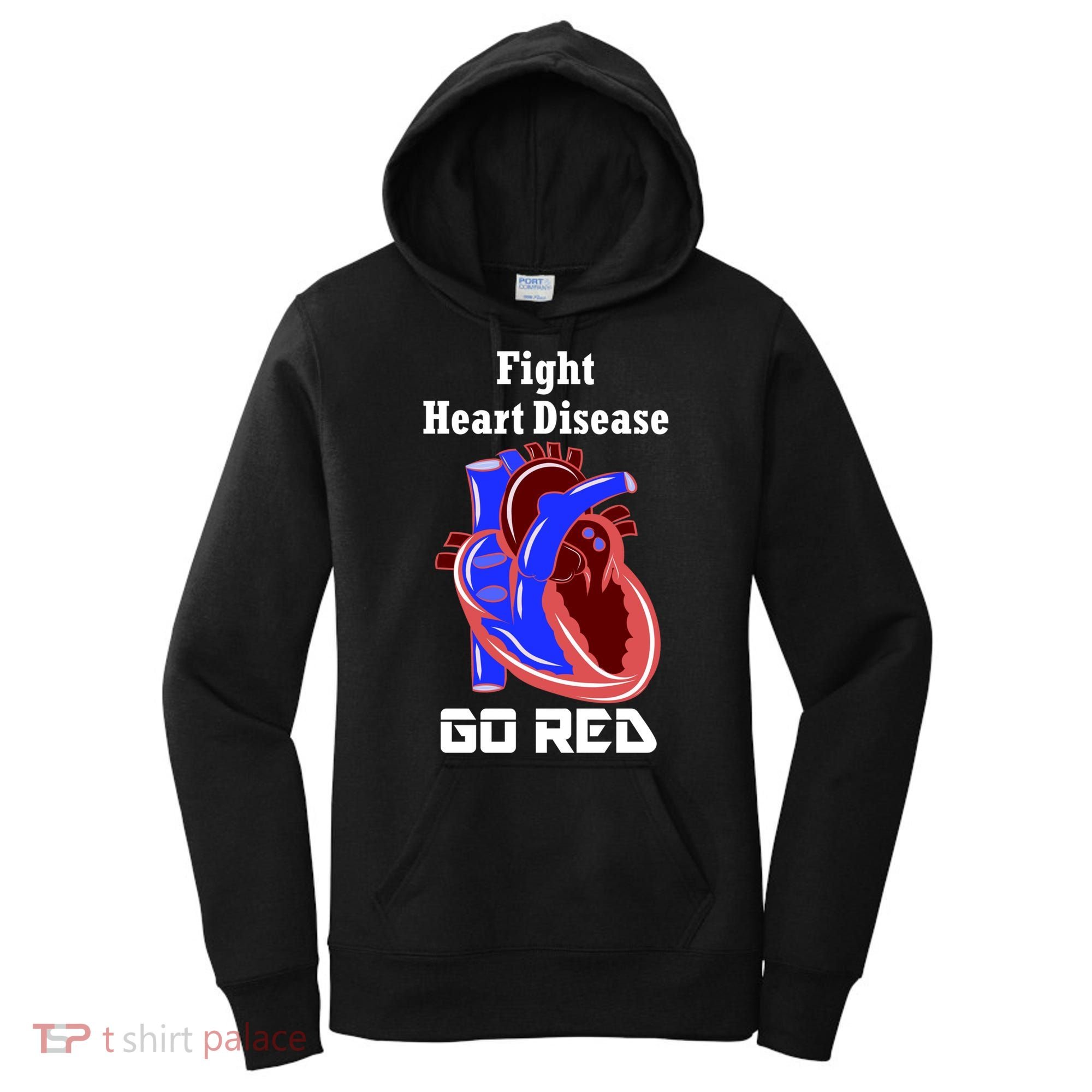 American Heart Month Go Red For Heart Disease Awareness Gift Women's Hoodie