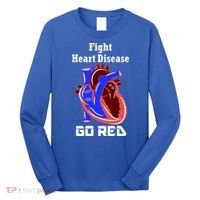 American Heart Month Go Red For Heart Disease Awareness Gift Long Sleeve Shirt thumb 0