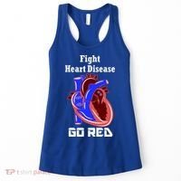 American Heart Month Go Red For Heart Disease Awareness Gift Women's Tank Top thumb 0