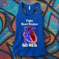 American Heart Month Go Red For Heart Disease Awareness Gift Women's Tank Top thumb 3