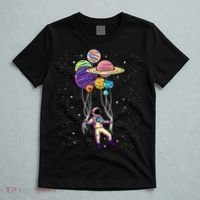 Astronaut Holding Planet Balloons STEM Kids T-Shirt thumb 5