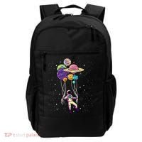 Astronaut Holding Planet Balloons STEM Kids Backpack thumb 0
