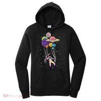 Astronaut Holding Planet Balloons STEM Kids Women's Hoodie thumb 0