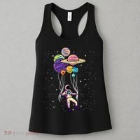 Astronaut Holding Planet Balloons STEM Kids Women's Tank Top thumb 3