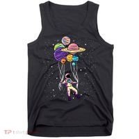 Astronaut Holding Planet Balloons STEM Kids Tank Top thumb 0