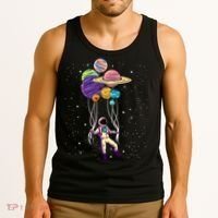 Astronaut Holding Planet Balloons STEM Kids Tank Top thumb 3