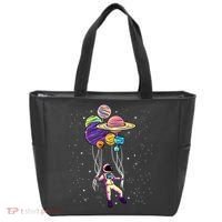 Astronaut Holding Planet Balloons STEM Kids Tote Bag thumb 0