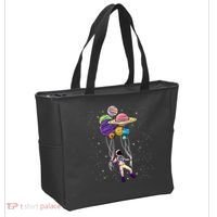 Astronaut Holding Planet Balloons STEM Kids Tote Bag thumb 2