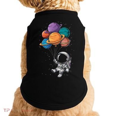 Astronaut Holding Planet Balloons Floating In Space Doggie Tank