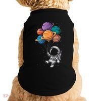 Astronaut Holding Planet Balloons Floating In Space Doggie Tank thumb 0