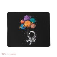 Astronaut Holding Planet Balloons Floating In Space Mousepad thumb 0