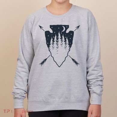 Arrowhead Hunting Pine Tree Moon Scenery Arrowhead Hunter Women's Sweatshirt