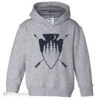 Arrowhead Hunting Pine Tree Moon Scenery Arrowhead Hunter Toddler Hoodie thumb 0