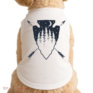 Arrowhead Hunting Pine Tree Moon Scenery Arrowhead Hunter Doggie Tank