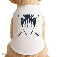 Arrowhead Hunting Pine Tree Moon Scenery Arrowhead Hunter Doggie Tank thumb 0