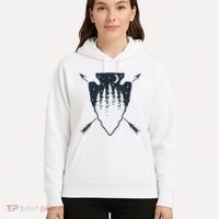 Arrowhead Hunting Pine Tree Moon Scenery Arrowhead Hunter Hoodie thumb 5