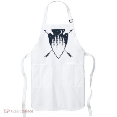 Arrowhead Hunting Pine Tree Moon Scenery Arrowhead Hunter Apron