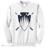 Arrowhead Hunting Pine Tree Moon Scenery Arrowhead Hunter Sweatshirt thumb 0