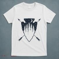Arrowhead Hunting Pine Tree Moon Scenery Arrowhead Hunter T-Shirt thumb 5