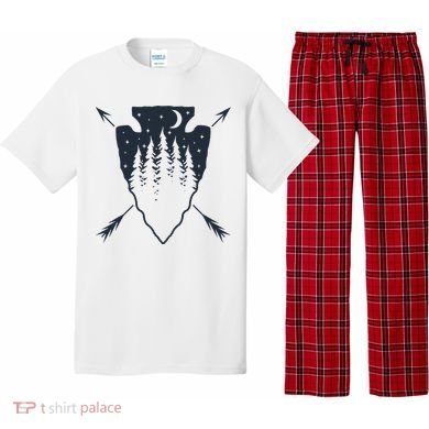 Arrowhead Hunting Pine Tree Moon Scenery Arrowhead Hunter Pajama Set