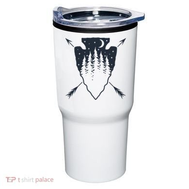 Arrowhead Hunting Pine Tree Moon Scenery Arrowhead Hunter Tumbler