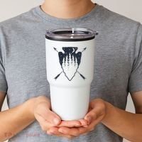 Arrowhead Hunting Pine Tree Moon Scenery Arrowhead Hunter Tumbler thumb 2