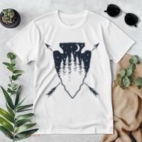 Arrowhead Hunting Pine Tree Moon Scenery Arrowhead Hunter Premium T-Shirt thumb 2