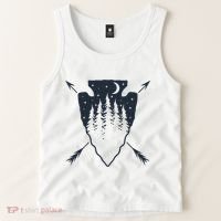 Arrowhead Hunting Pine Tree Moon Scenery Arrowhead Hunter Tank Top thumb 2