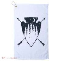 Arrowhead Hunting Pine Tree Moon Scenery Arrowhead Hunter Golf Towel thumb 0