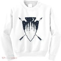 Arrowhead Hunting Pine Tree Moon Scenery Arrowhead Hunter Kids Sweatshirt thumb 0