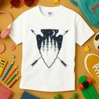 Arrowhead Hunting Pine Tree Moon Scenery Arrowhead Hunter Kids T-Shirt thumb 3