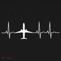 Airplane Heartbeat Pilot Flying Cool Aviator Apron thumb 3