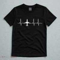 Airplane Heartbeat Pilot Flying Cool Aviator T-Shirt thumb 5