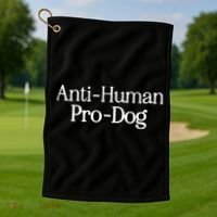 Anti Human Pro Dog Golf Towel thumb 1