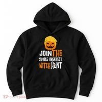 Anti-Trump Halloween Pumpkin Join Single Greatest Witch Hunt Hoodie thumb 0