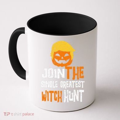 Anti-Trump Halloween Pumpkin Join Single Greatest Witch Hunt Coffee Mug