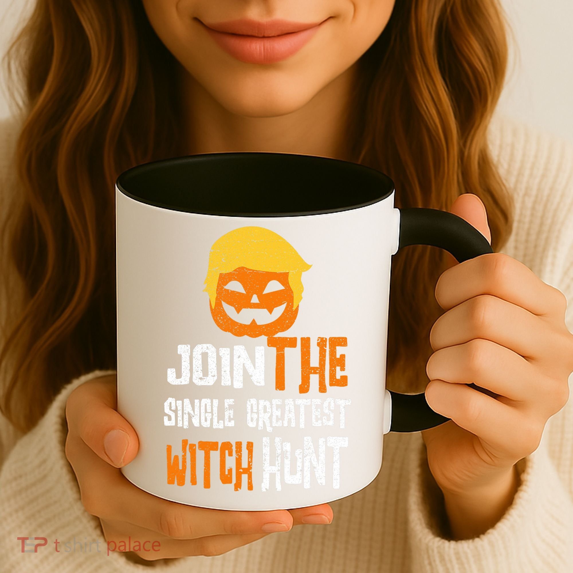 Anti-Trump Halloween Pumpkin Join Single Greatest Witch Hunt Coffee Mug