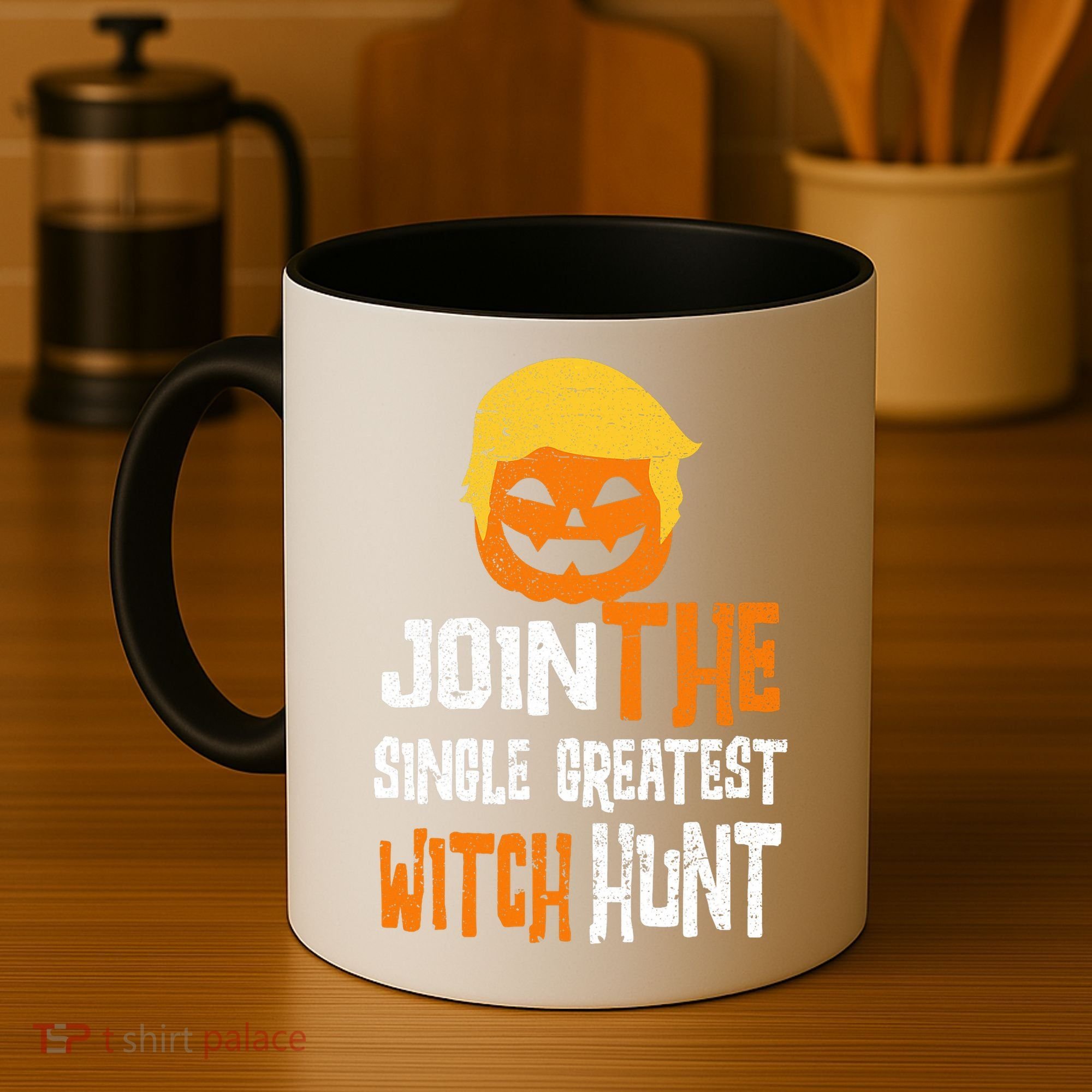 Anti-Trump Halloween Pumpkin Join Single Greatest Witch Hunt Coffee Mug