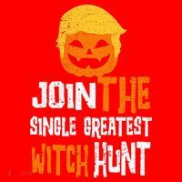 Anti-Trump Halloween Pumpkin Join Single Greatest Witch Hunt Santa Hat thumb 1