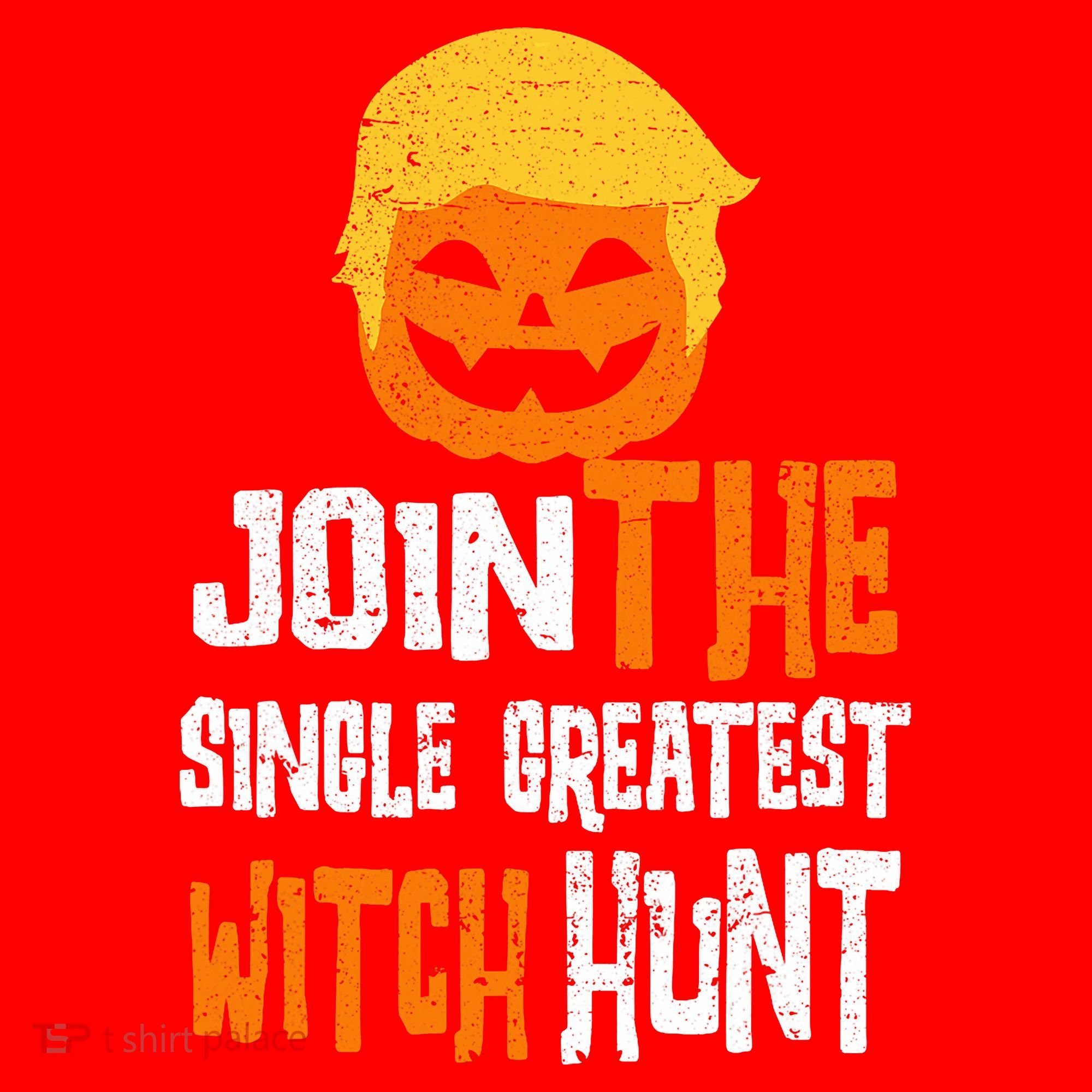 Anti-Trump Halloween Pumpkin Join Single Greatest Witch Hunt Santa Hat
