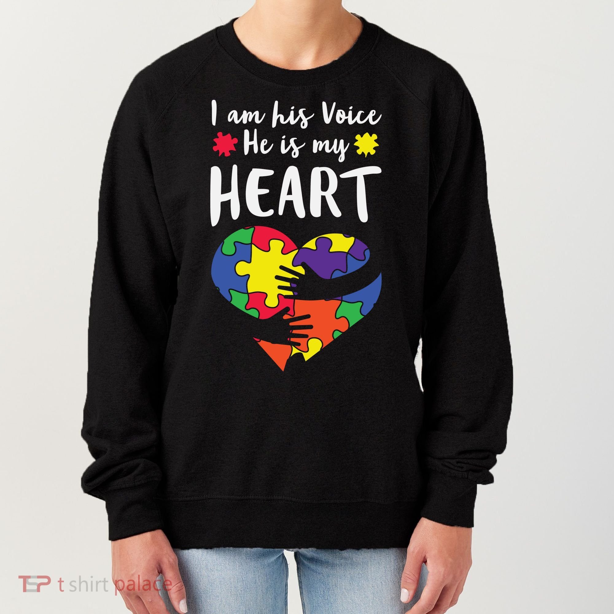 Autism Heart Puzzle Peace Gift For Autism Awareness Women's Sweatshirt