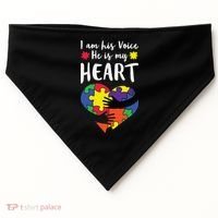 Autism Heart Puzzle Peace Gift For Autism Awareness USA-Made Doggie Bandana thumb 0