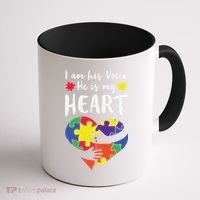 Autism Heart Puzzle Peace Gift For Autism Awareness Coffee Mug thumb 1