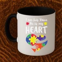 Autism Heart Puzzle Peace Gift For Autism Awareness Coffee Mug thumb 2