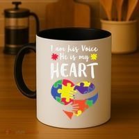 Autism Heart Puzzle Peace Gift For Autism Awareness Coffee Mug thumb 4