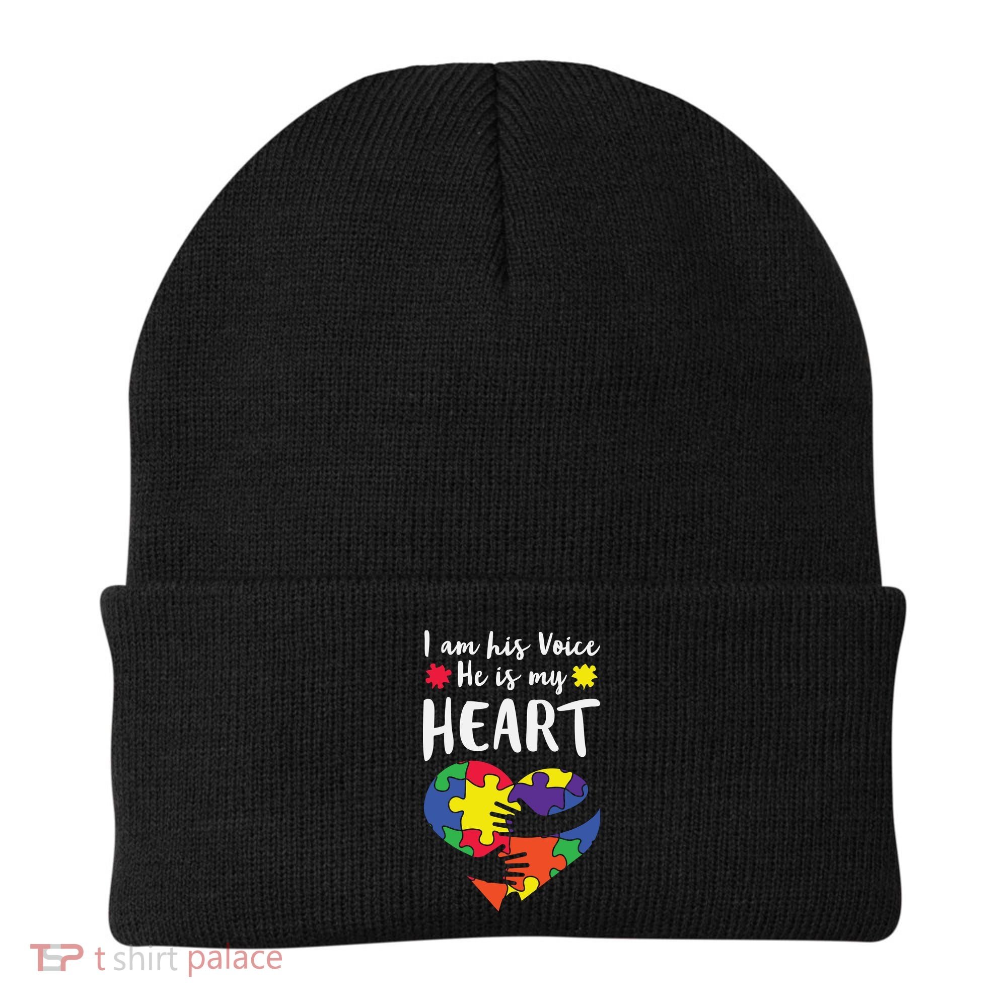 Autism Heart Puzzle Peace Gift For Autism Awareness Beanie