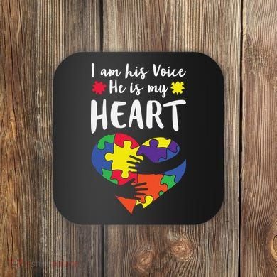 Autism Heart Puzzle Peace Gift For Autism Awareness Coaster