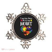 Autism Heart Puzzle Peace Gift For Autism Awareness Ornament thumb 0