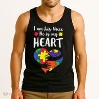 Autism Heart Puzzle Peace Gift For Autism Awareness Tank Top thumb 3